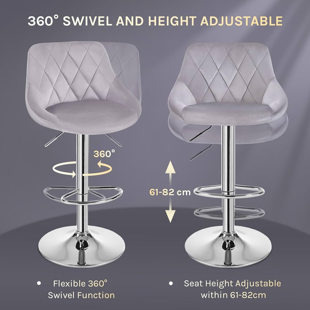 Luxe Barstoel – Velvet | Verstelbaar & Comfortabel