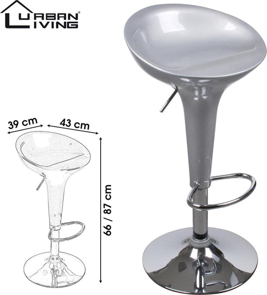 Barstoel met Aluminium Leuning | Modern & Verstelbaar